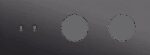 Niko Toggle 3-Voudige afdekplaat h71 vr 1 tweev schak + 2 stopc alu black brushed RAL: 000 20 00