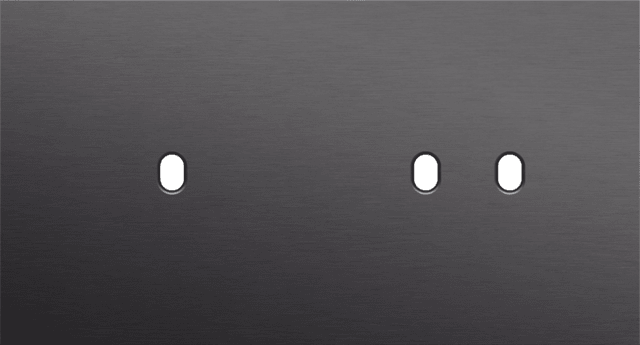 Niko Toggle 2-Voudige afdekplaat h71 vr 1 enklv + 1 tweev schak alu black brushed RAL: 000 20 00