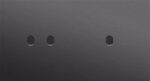 Niko Toggle 2-Voudige afdekplaat h71 vr 1 tweev + 1 enklv schak alu black brushed RAL: 000 20 00