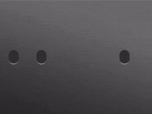 Niko Toggle 2-Voudige afdekplaat h71 vr 1 tweev + 1 enklv schak alu black brushed RAL: 000 20 00