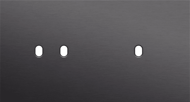 Niko Toggle 2-Voudige afdekplaat h71 vr 1 tweev + 1 enklv schak alu black brushed RAL: 000 20 00
