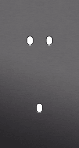 Niko Toggle 2-Voudige afdekplaat v71 vr 1 tweev + 1 enklv schak alu black brushed RAL: 000 20 00