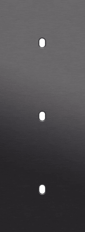 Niko Toggle 3-Voudige afdekplaat v71 vr 3 enklv schak alu black brushed RAL: 000 20 00