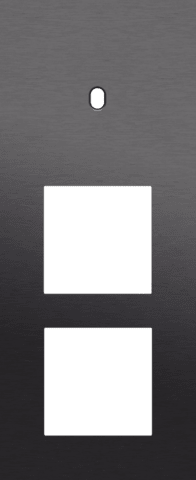 Niko Toggle 3-Voudige afdekplaat v60 vr enklv schak + 2 fct alu black brushed RAL: 000 20 00