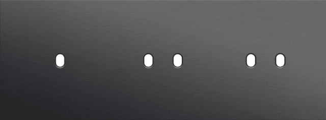 Niko Toggle 3-Voudige afdekplaat h71 vr enklv + 2 tweev schak alu black brushed RAL: 000 20 00