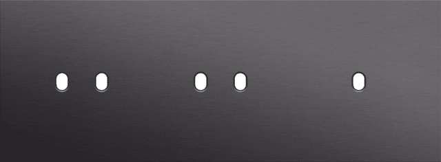 Niko Toggle 3-Voudige afdekplaat h71 vr 2 tweev + enklv schak alu black brushed RAL: 000 20 00