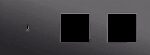 Niko Toggle 3-Voudige afdekplaat h71 vr enklv schak + 2 fct alu black brushed RAL: 000 20 00