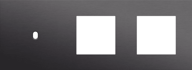 Niko Toggle 3-Voudige afdekplaat h71 vr enklv schak + 2 fct alu black brushed RAL: 000 20 00