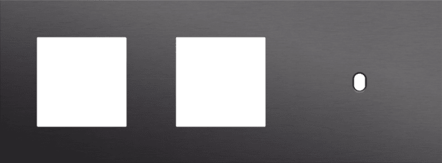 Niko Toggle 3-Voudige afdekplaat h71 vr 2 fct + enklv schak alu black brushed RAL: 000 20 00