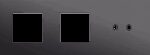 Niko Toggle 3-Voudige afdekplaat h71 vr 2 fct + tweev schak alu black brushed RAL: 000 20 00