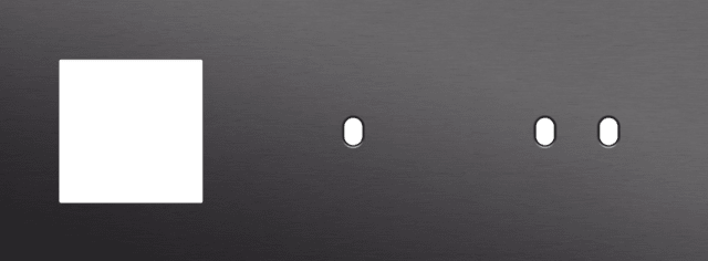 Niko Toggle 3-Voudige afdekplaat h71 vr fct + enkelv + tweev schak alu black brushed RAL: 000 20 00