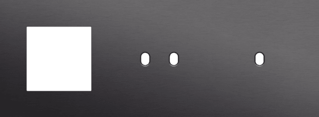 Niko Toggle 3-Voudige afdekplaat h71 vr fct tweev + enkelv schak alu black brushed RAL: 000 20 00