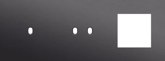 Niko Toggle 3-Voudige afdekplaat h71 vr enkelv + tweev schak + fct alu black brushed RAL: 000 20 00