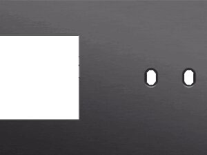 Niko Toggle 2-Voudige afdekplaat h7Enkelvoudige afdekplaatvr tweev schak alu black brushed RAL: 000 20 00