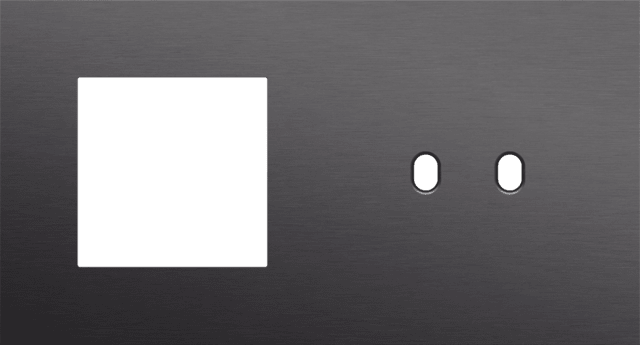 Niko Toggle 2-Voudige afdekplaat h7Enkelvoudige afdekplaatvr tweev schak alu black brushed RAL: 000 20 00