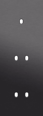 Niko Toggle 3-Voudige afdekplaat v71 vr enklv + 2 tweev schak alu black brushed RAL: 000 20 00