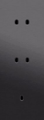 Niko Toggle 3-Voudige afdekplaat v71 vr 2 tweev + enklv schak alu black brushed RAL: 000 20 00