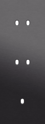 Niko Toggle 3-Voudige afdekplaat v71 vr 2 tweev + enklv schak alu black brushed RAL: 000 20 00