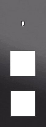 Niko Toggle 3-Voudige afdekplaat v71 vr enklv schak + 2 fct alu black brushed RAL: 000 20 00