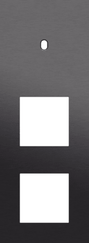 Niko Toggle 3-Voudige afdekplaat v71 vr enklv schak + 2 fct alu black brushed RAL: 000 20 00