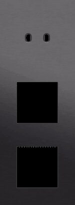 Niko Toggle 3-Voudige afdekplaat v71 vr tweev schak + 2 fct alu black brushed RAL: 000 20 00