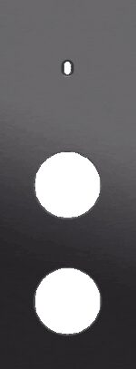 Niko Toggle 3-Voudige afdekplaat v71 vr enklv schak + 2 stopc alu black brushed RAL: 000 20 00