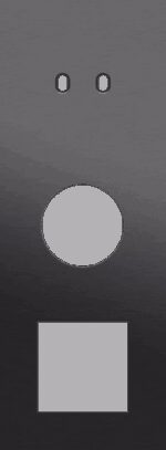 Niko Toggle 3-Voudige afdekplaat v71 vr tweev schak + stopc + fct alu black brushed RAL: 000 20 00