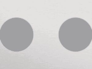 Niko Rocker en Toggle 2-Voudige afdekplaat 71 voor 2 stopcontacten alu grey brushed RAL: 000 80 00