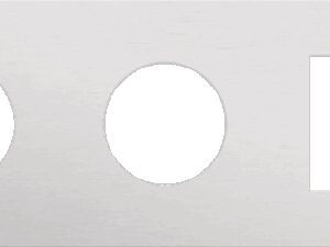 Niko Rocker en Toggle 3-Voudige afdekplaat horizontaal 71mm voor 2 stopcontacten en 1 functie, alu grey brushed RAL: 000 80 00