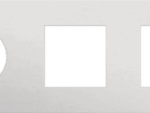 Niko Rocker en Toggle 3-Voudige afdekplaat horizontaal 71mm voor stopcontact en 2 functies, alu grey brushed RAL: 000 80 00