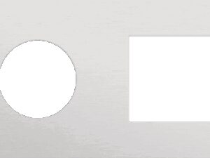Niko Rocker en Toggle 2-Voudige afdekplaat horizontaal 71mm voor stopcontact en 1 functie, alu grey brushed RAL: 000 80 00