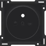 Niko Rocker en Toggle Afwerkingsset stopcontact penaarde,alu black brushed RAL: 000 20 00
