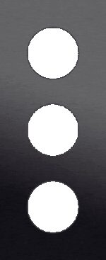 Niko Rocker en Toggle 3-Voudige afdekplaat 60mm centerafstand voor 1 stopcontact alu black brushed RAL: 000 20 00