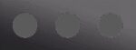 Niko Rocker en Toggle 3-Voudige afdekplaat 71 voor 1 stopcontact alu black brushed RAL: 000 20 00