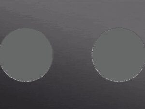 Niko Rocker en Toggle 2-Voudige afdekplaat 71 voor 2 stopcontacten alu black brushed RAL: 000 20 00