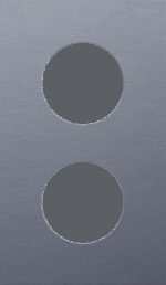 Niko Rocker en Toggle 2-Voudige afdekplaat 60mm centerafstand voor 2 stopcontacten alu blue grey brushed RAL: 240 30 05