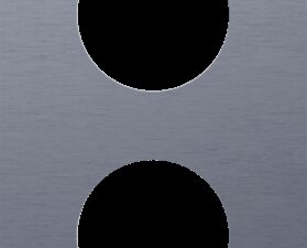 Niko Rocker en Toggle 2-Voudige afdekplaat 60mm centerafstand voor 2 stopcontacten alu blue grey brushed RAL: 240 30 05