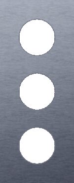 Niko Rocker en Toggle 3-Voudige afdekplaat 60mm centerafstand voor 1 stopcontact alu blue grey brushed RAL: 240 30 05