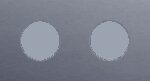 Niko Rocker en Toggle 2-Voudige afdekplaat 71 voor 2 stopcontacten alu blue grey brushed RAL: 240 30 05