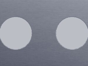 Niko Rocker en Toggle 2-Voudige afdekplaat 71 voor 2 stopcontacten alu blue grey brushed RAL: 240 30 05