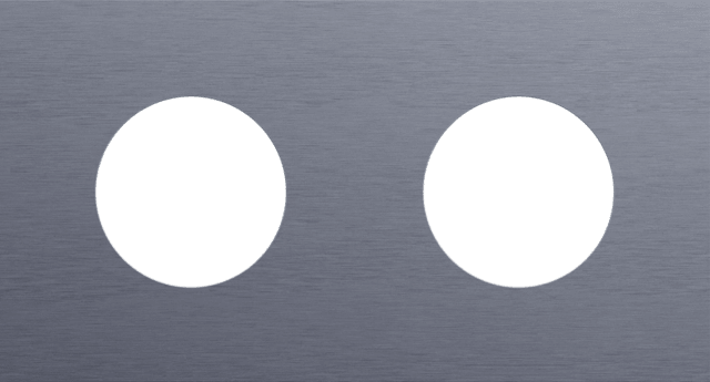 Niko Rocker en Toggle 2-Voudige afdekplaat 71 voor 2 stopcontacten alu blue grey brushed RAL: 240 30 05