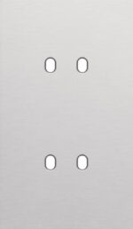 NIKO 2-Voudige afdekplaat v60vr 2 tweev schak toggle alu grijs Niko Toggle alu blue grey brushed