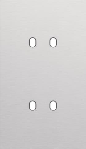 NIKO 2-Voudige afdekplaat v60vr 2 tweev schak toggle alu grijs Niko Toggle alu blue grey brushed