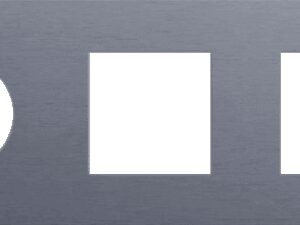 Niko Rocker en Toggle 3-Voudige afdekplaat horizontaal 71mm voor stopcontact en 2 functies, alu blue grey brushed RAL: 240 30 05