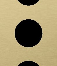 Niko Rocker en Toggle 3-Voudige afdekplaat 60mm centerafstand voor 1 stopcontact alu gold brushed RAL: 1000