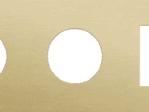 Niko Rocker en Toggle 3-Voudige afdekplaat horizontaal 71mm voor 2 stopcontacten en 1 functie, alu gold brushed RAL: 1000