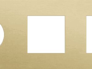 Niko Rocker en Toggle 3-Voudige afdekplaat horizontaal 71mm voor stopcontact en 2 functies, alu gold brushed RAL: 1000