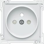 Niko Rocker en Toggle Afwerkingsset voor stopcontact met penaarde, steel white coated RAL: 000 90 00