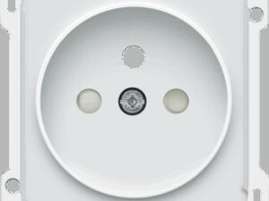 Niko Rocker en Toggle Afwerkingsset voor stopcontact met penaarde, steel white coated RAL: 000 90 00