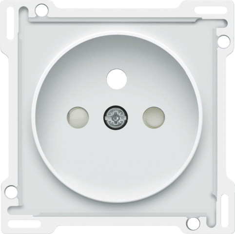 Niko Rocker en Toggle Afwerkingsset voor stopcontact met penaarde, steel white coated RAL: 000 90 00